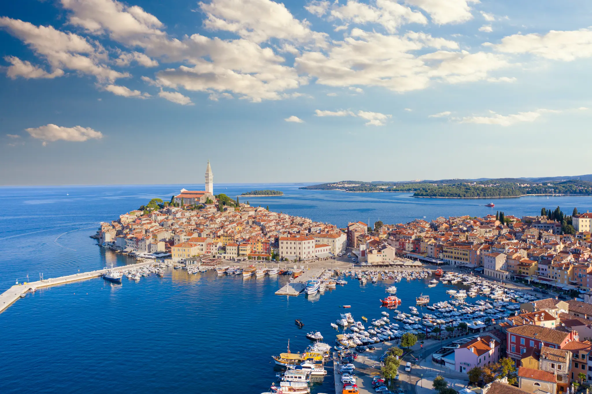 Rovinj old town on the Istrian coast