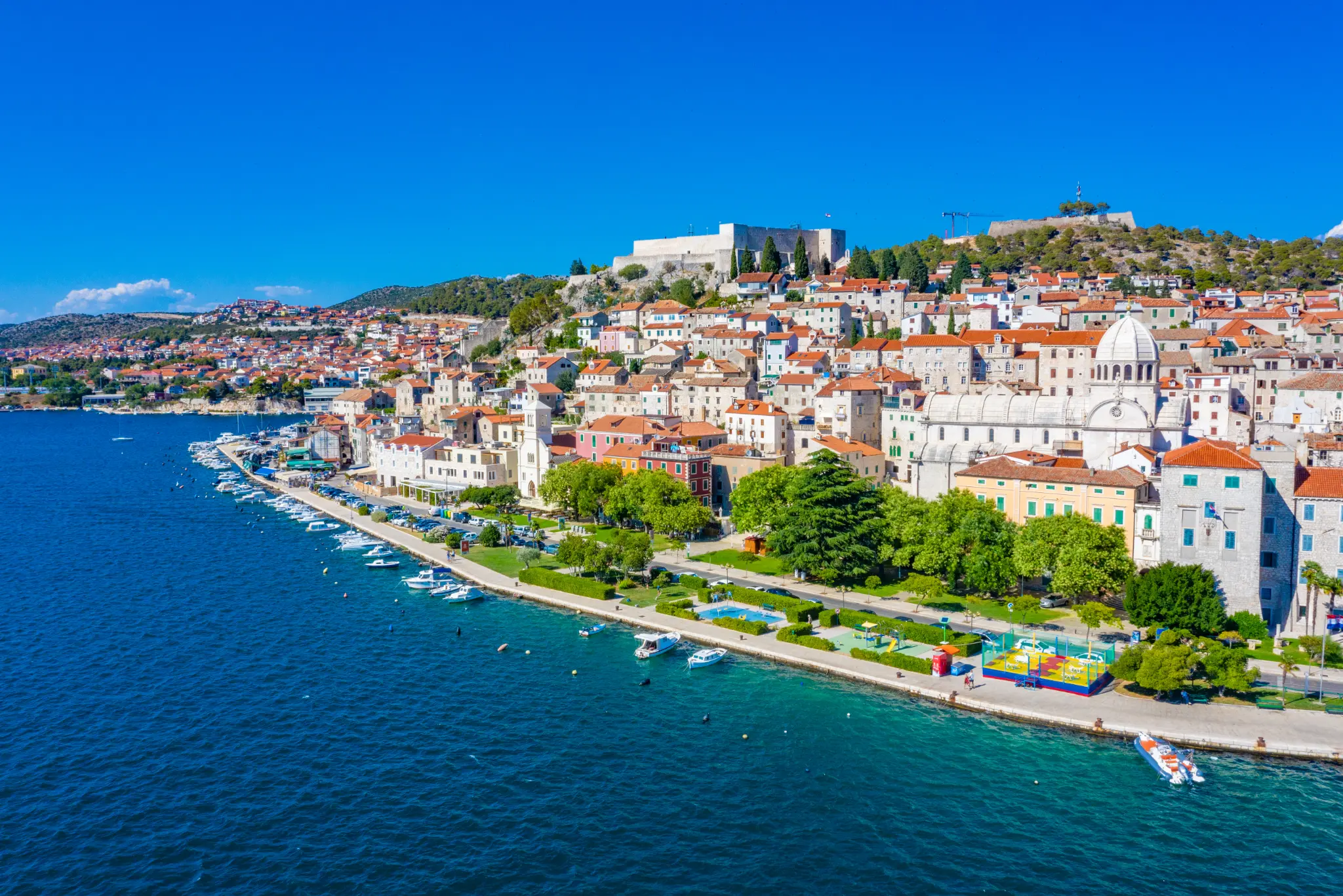 The Dalmatian coast near Skradin and Šibenik