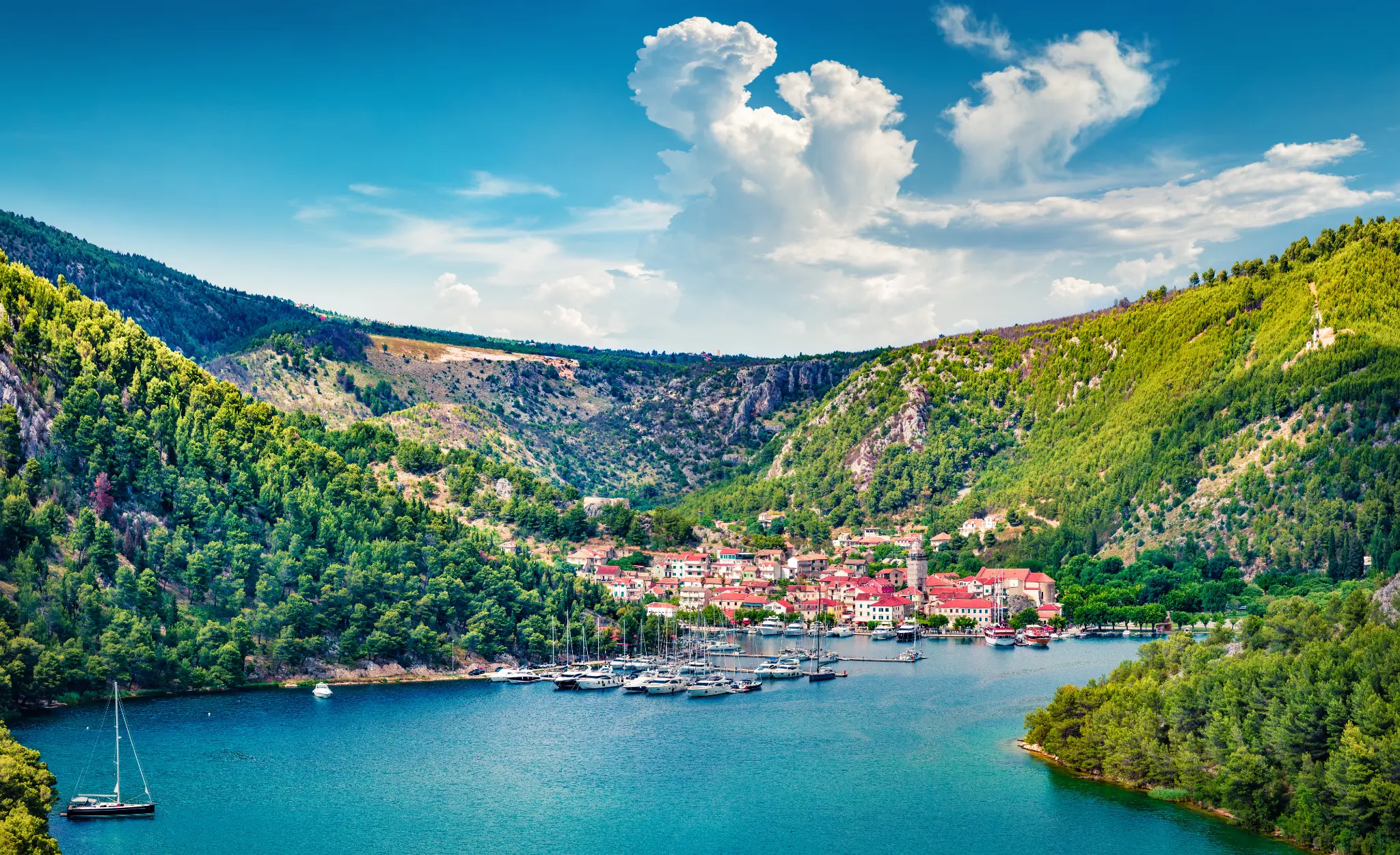 Skradin on the Krka River, gateway to Krka National Park